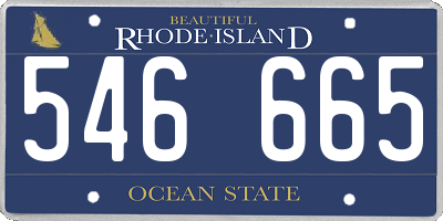 RI license plate 546665
