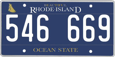 RI license plate 546669