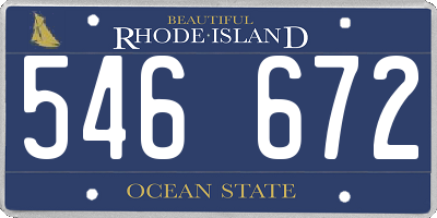 RI license plate 546672