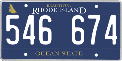 RI license plate 546674