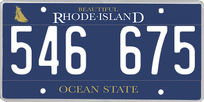 RI license plate 546675