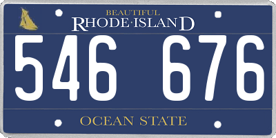 RI license plate 546676