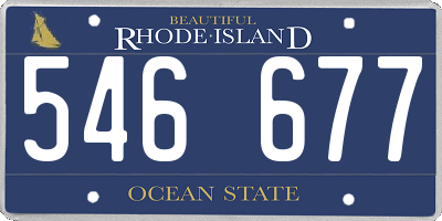 RI license plate 546677