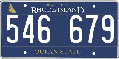 RI license plate 546679