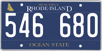 RI license plate 546680