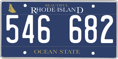 RI license plate 546682