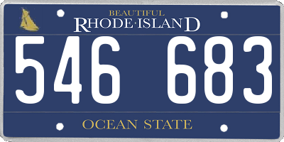 RI license plate 546683