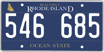 RI license plate 546685