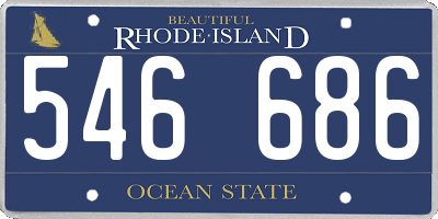 RI license plate 546686
