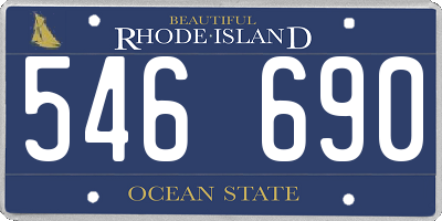 RI license plate 546690