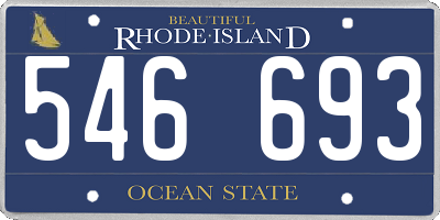 RI license plate 546693