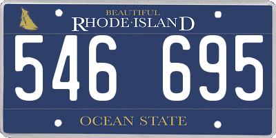 RI license plate 546695
