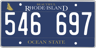 RI license plate 546697