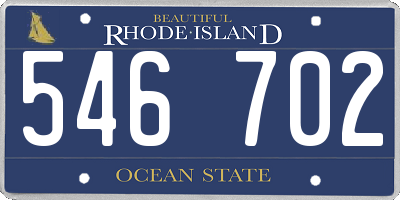 RI license plate 546702