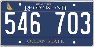 RI license plate 546703