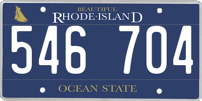 RI license plate 546704