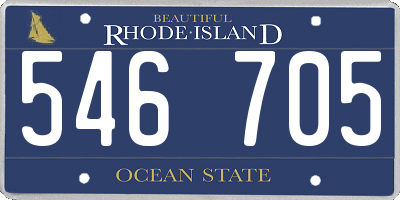 RI license plate 546705