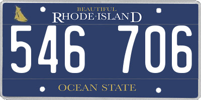 RI license plate 546706