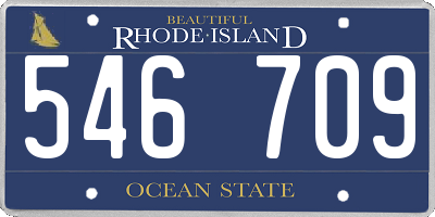 RI license plate 546709