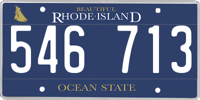 RI license plate 546713