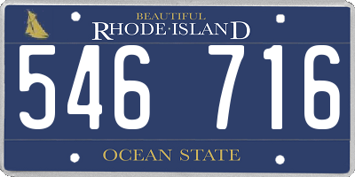 RI license plate 546716
