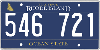 RI license plate 546721