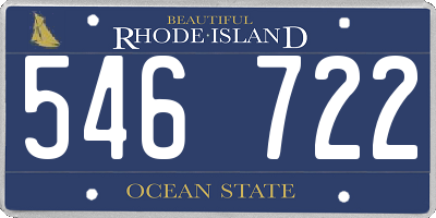 RI license plate 546722