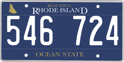 RI license plate 546724