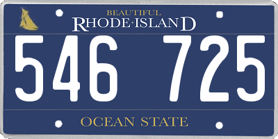 RI license plate 546725