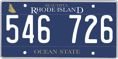 RI license plate 546726