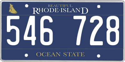 RI license plate 546728