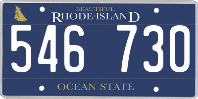 RI license plate 546730