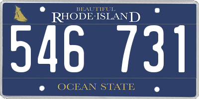 RI license plate 546731
