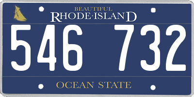 RI license plate 546732