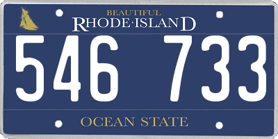 RI license plate 546733