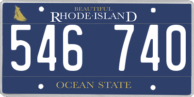 RI license plate 546740