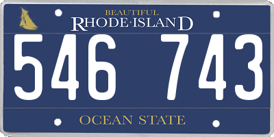RI license plate 546743