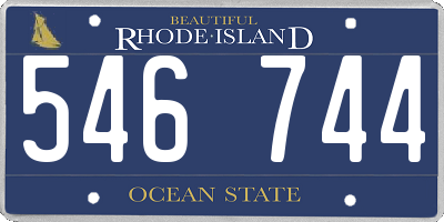 RI license plate 546744