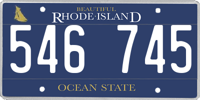 RI license plate 546745