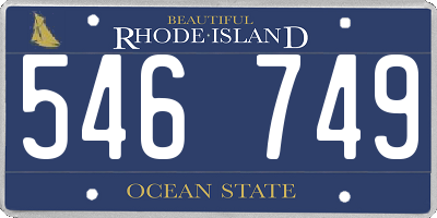 RI license plate 546749
