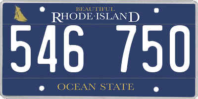 RI license plate 546750