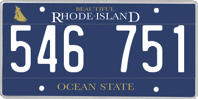 RI license plate 546751