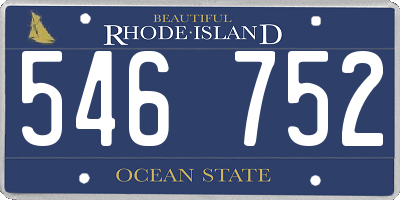 RI license plate 546752