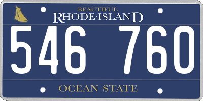 RI license plate 546760