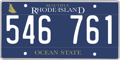 RI license plate 546761