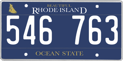 RI license plate 546763