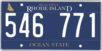 RI license plate 546771