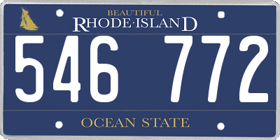 RI license plate 546772