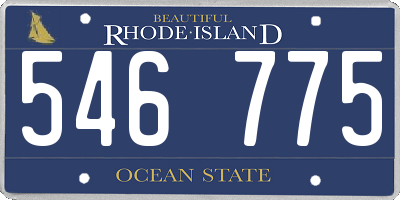 RI license plate 546775