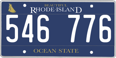 RI license plate 546776
